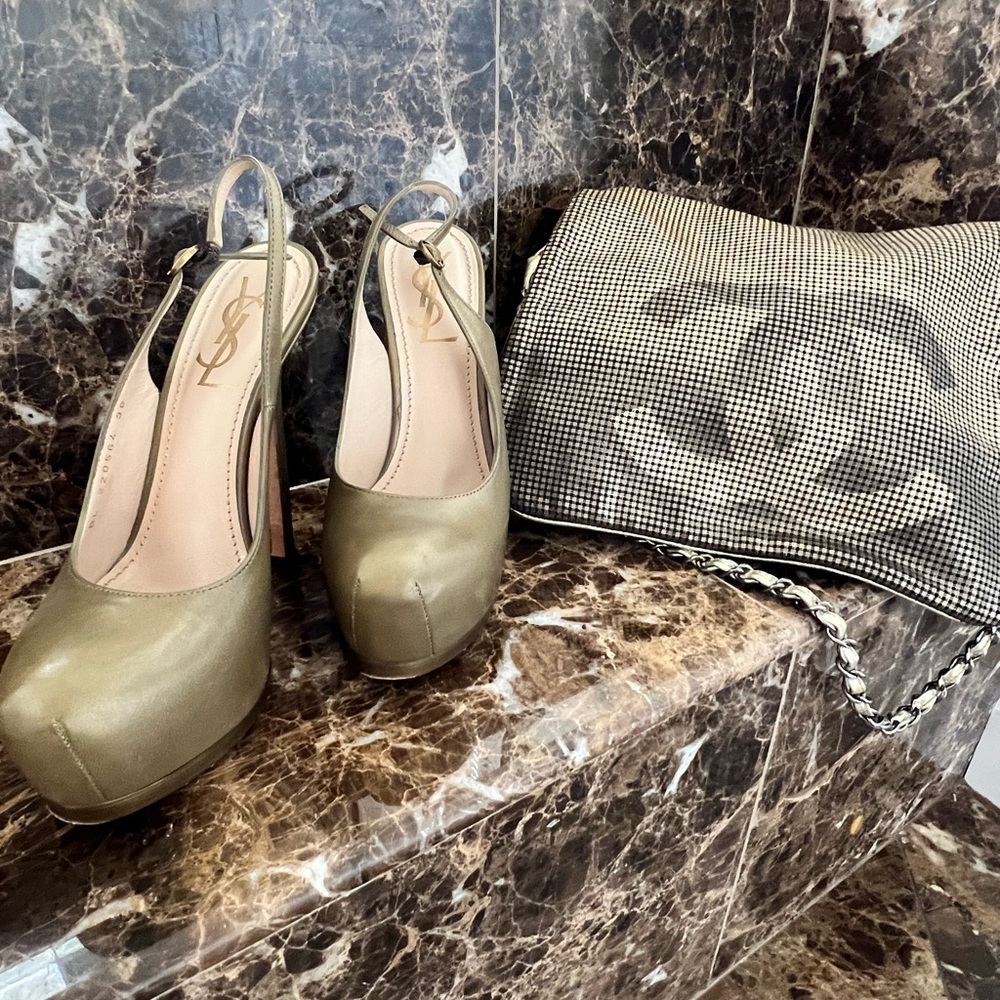 YSL Tribtoo Slingbacks